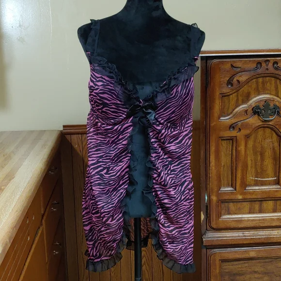 Indulgence Animal Print Bra Top Nightie 2X/40 NWOT - Picture 1 of 14